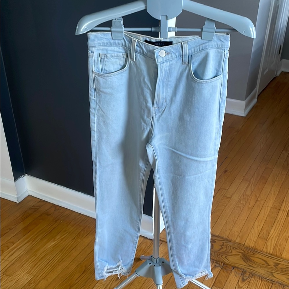 J Brand Blue Flare Wide Leg Jeans